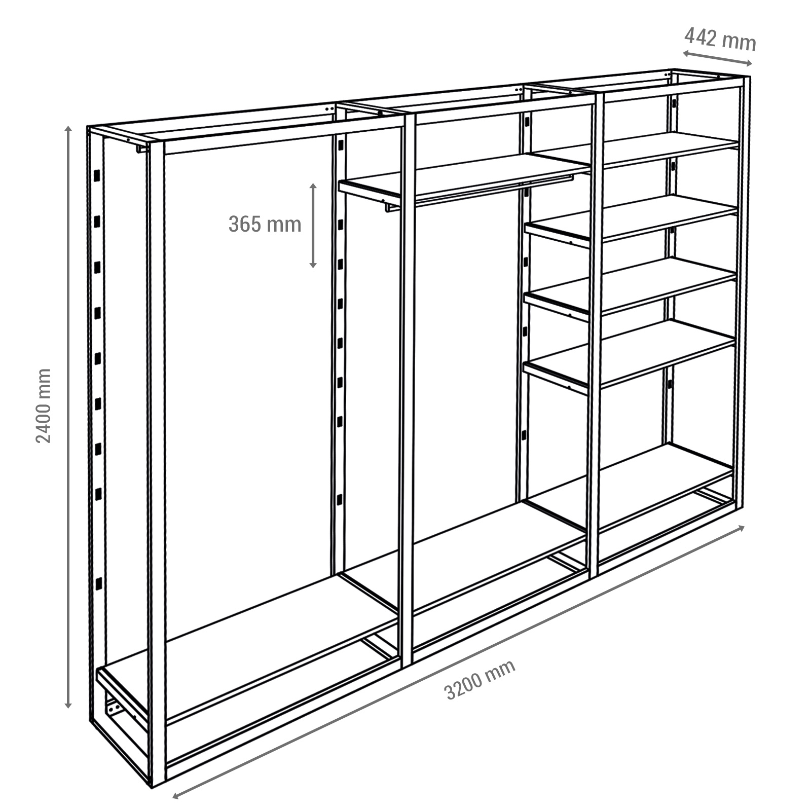 Ladenbausystem Venezia 8 FB 2 TS, Breite 320 cm Bild 2