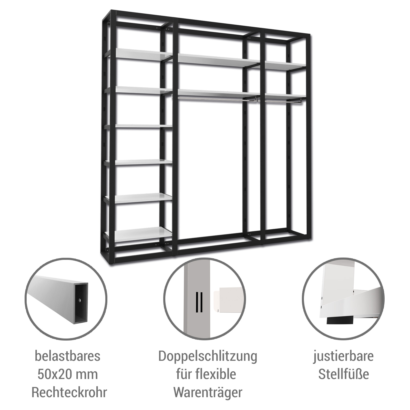 Ladenbausystem Venezia 10 FB 2 TS, Breite 222 cm Bild 3