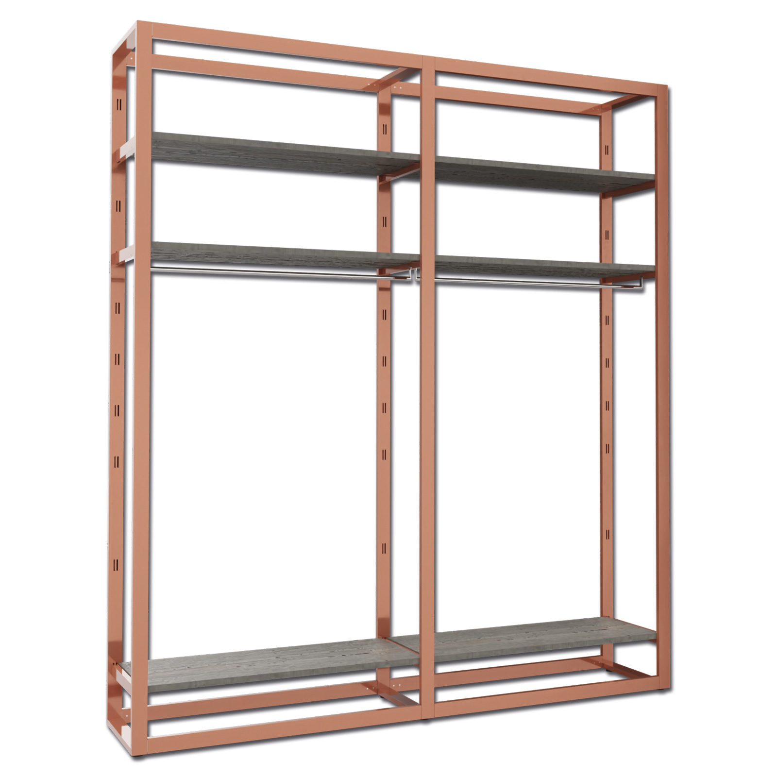 Ladenbausystem Venezia Kupfer 6 FB 2 TS K/G, Breite 214
