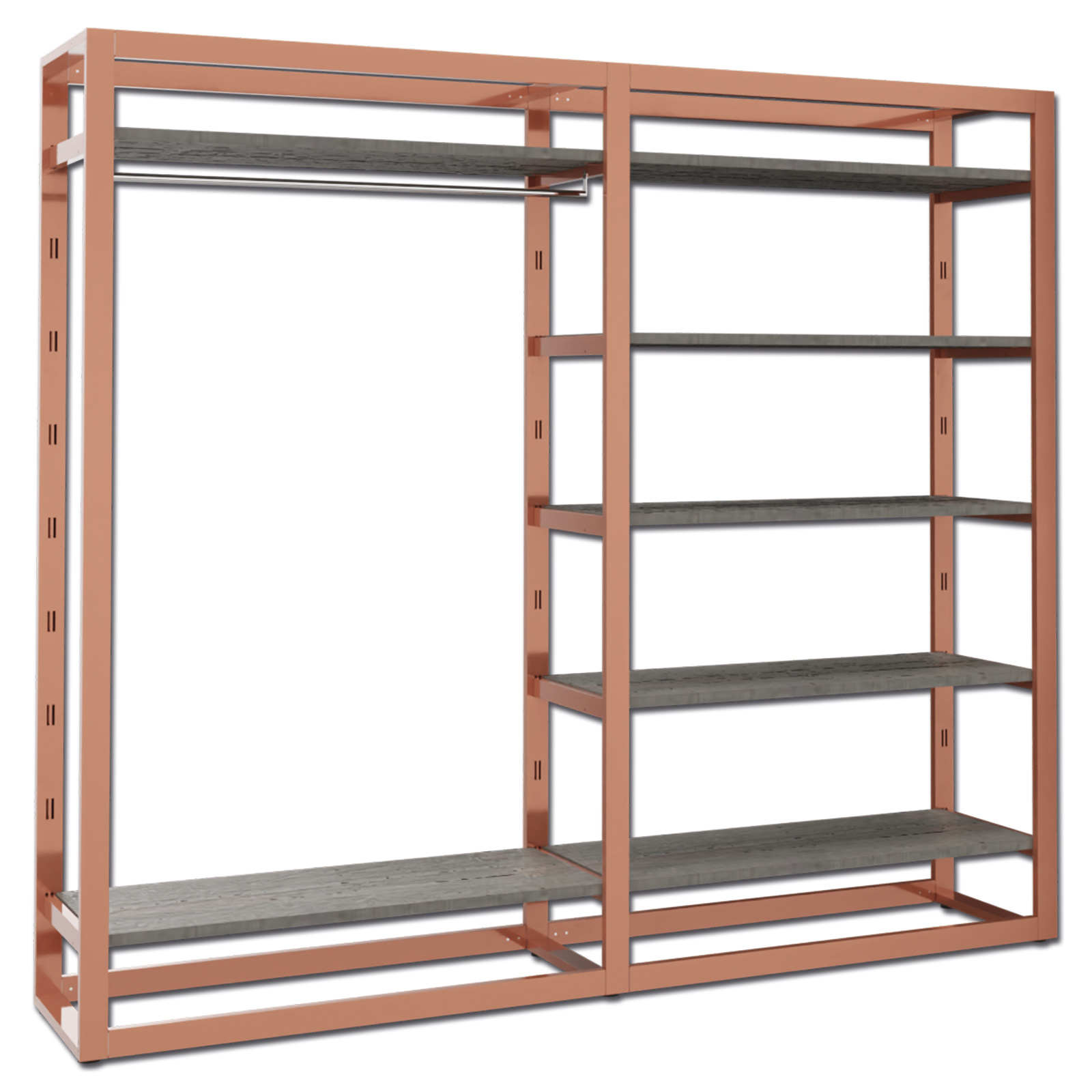 Ladenbausystem Venezia Kupfer 7 FB 2 TS K/G, Breite 214 cm
