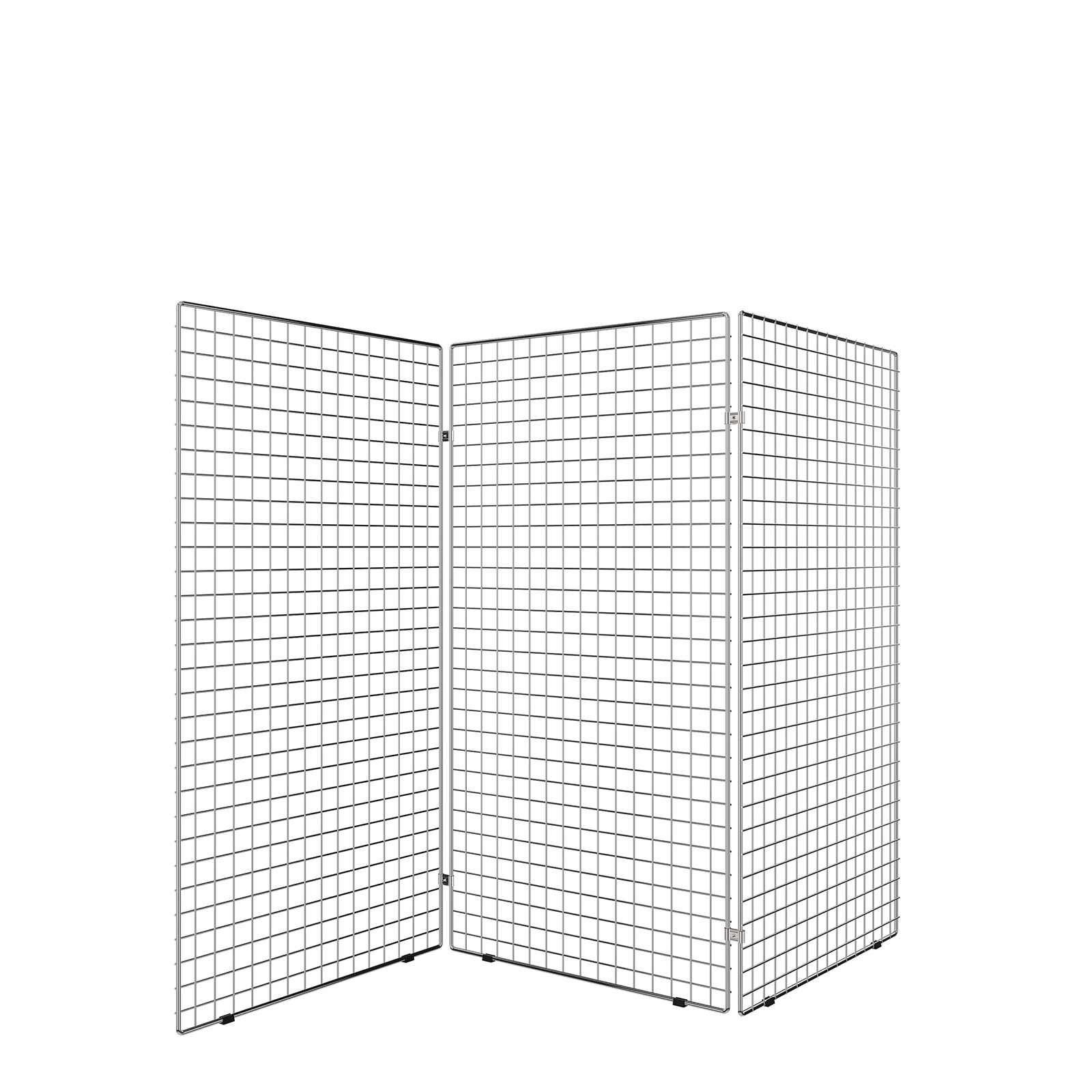 Ladenbau Gitterwand 3-teilig, verchromt