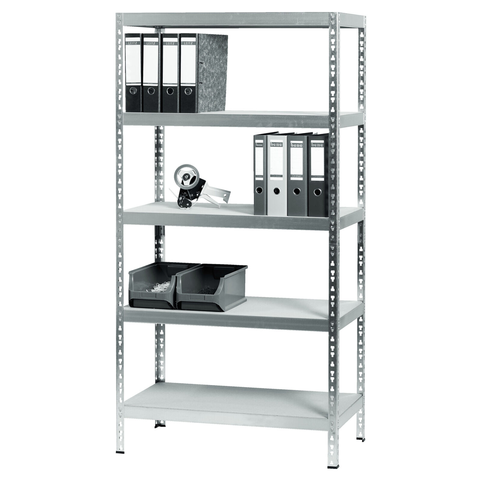 Hochregal - und Werkbank, 5 Holzböden - Lagerregale Zubehör fürs