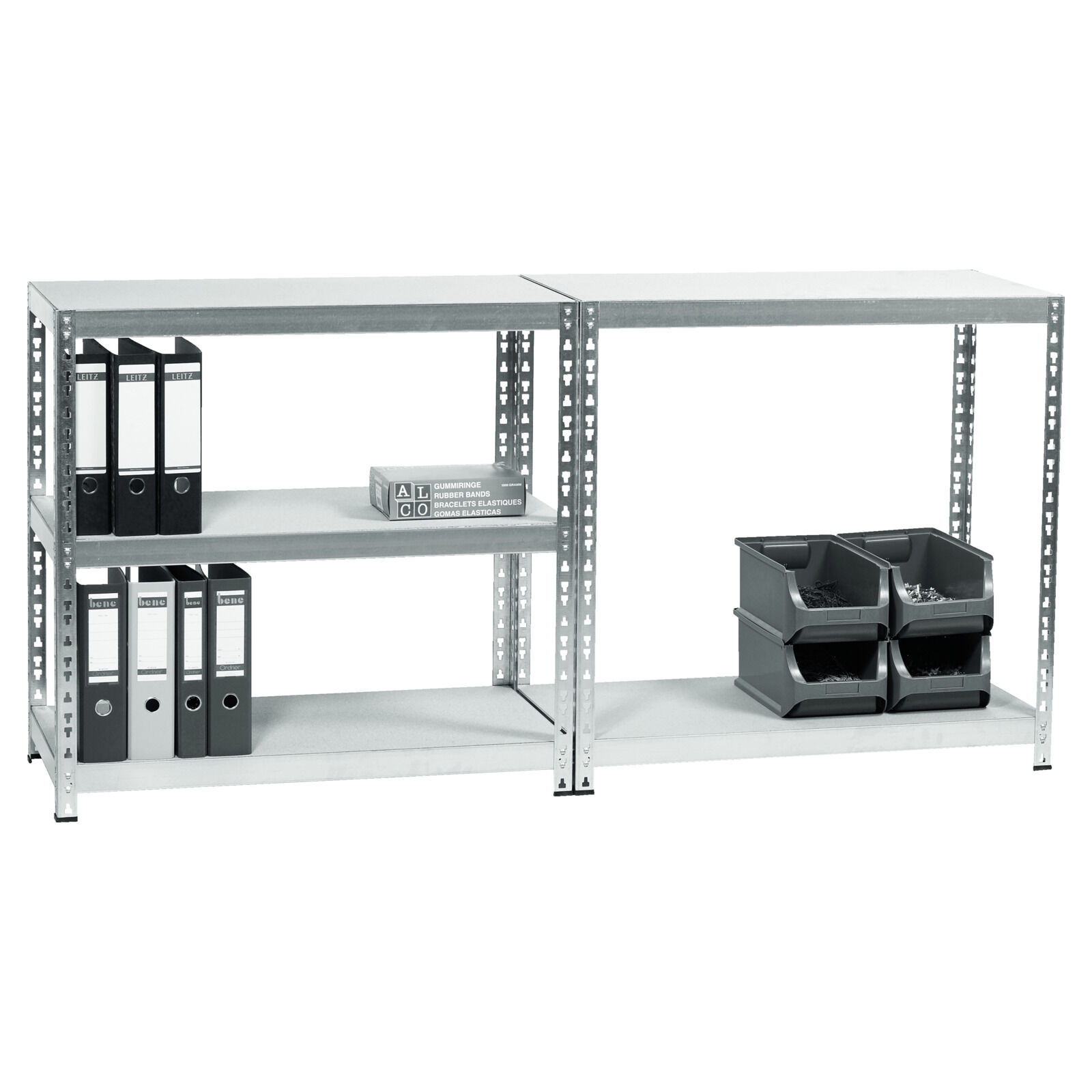 Hochregal - und Werkbank, 5 Holzböden - Lagerregale Zubehör fürs