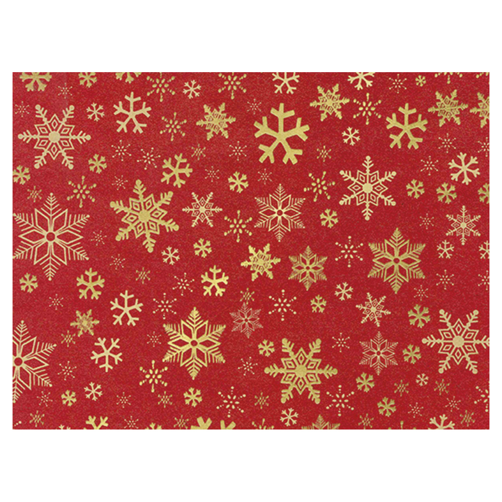 Recycling-Geschenkpapier Sterne rot-gold 50cm:100m