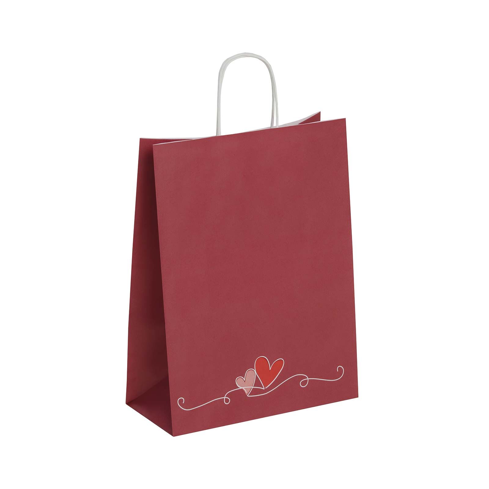 Papiertasche Herzen mit Kordel Bild 2