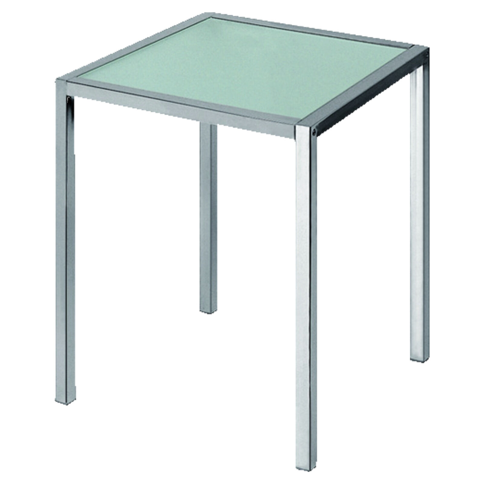 Vorlagetisch 70x70xH88 cm, verchromt/satiniert