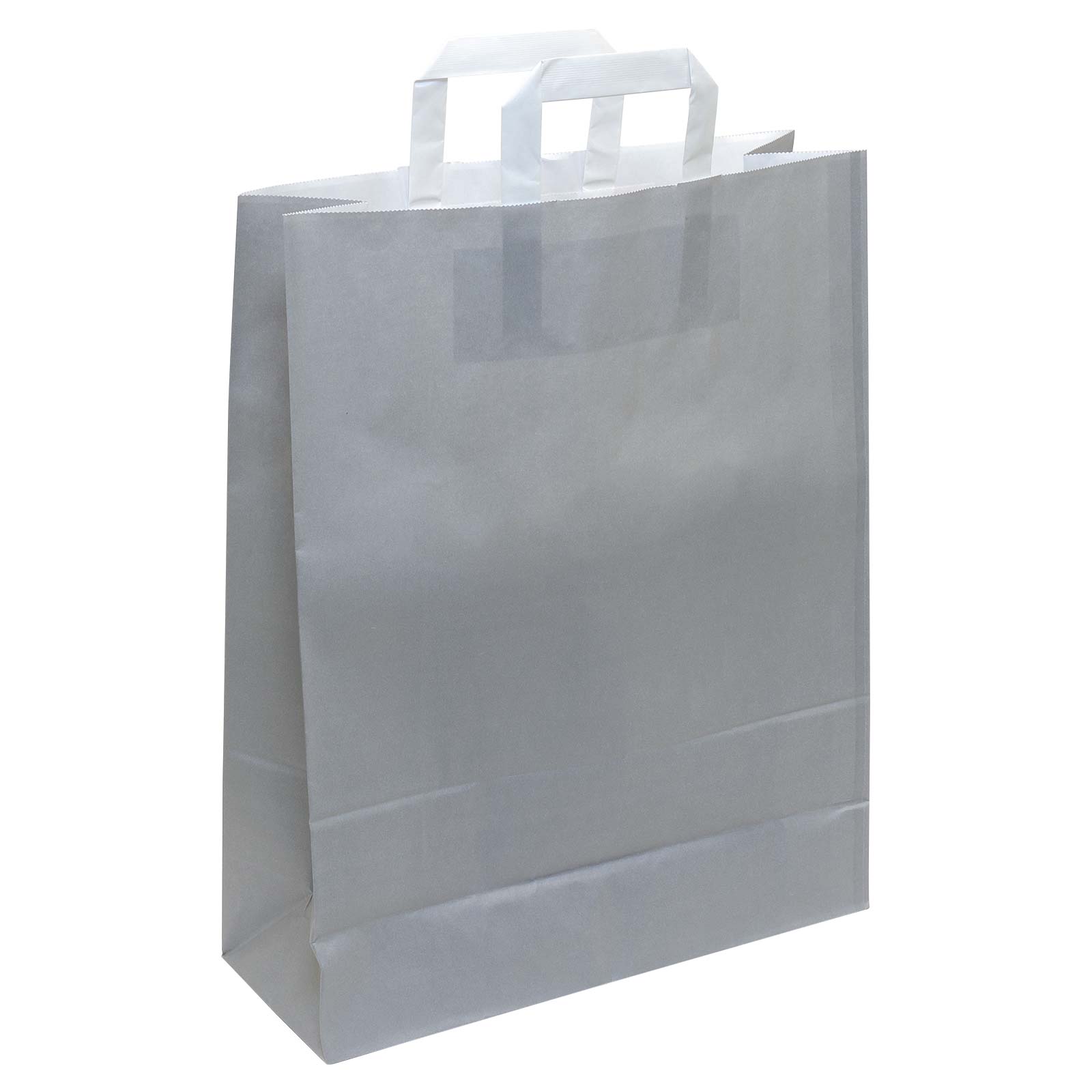 Papiertragetasche farbig mit wei�em Flachhenkel Bild 3