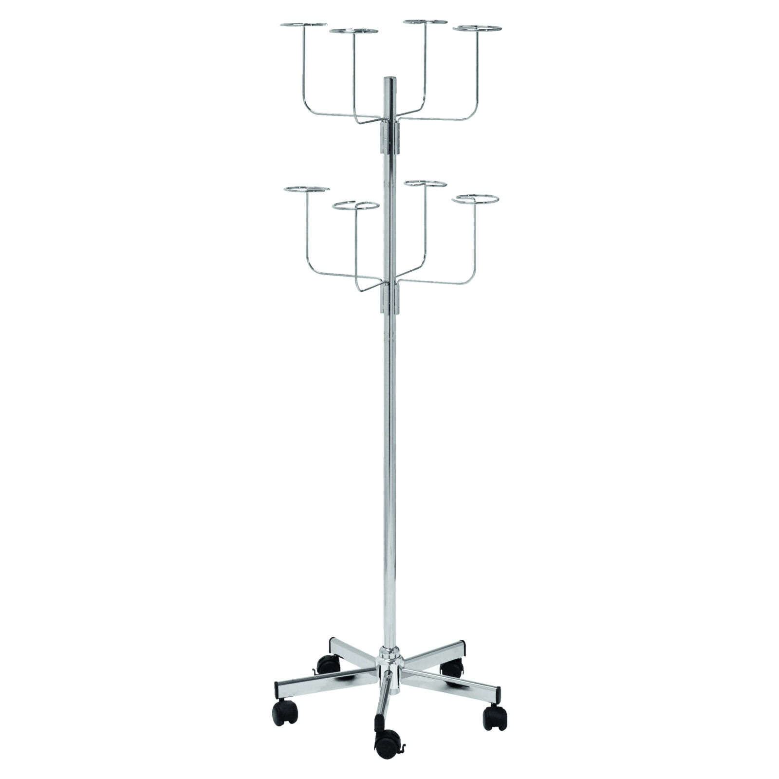 Hutstnder 2 Etagen 8 Halter, verchromt