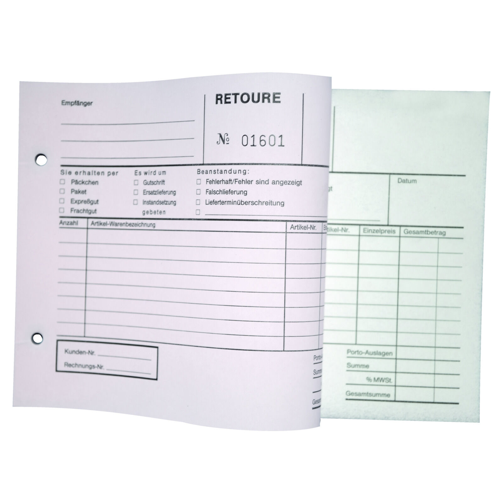 Retouren-Block DIN A5