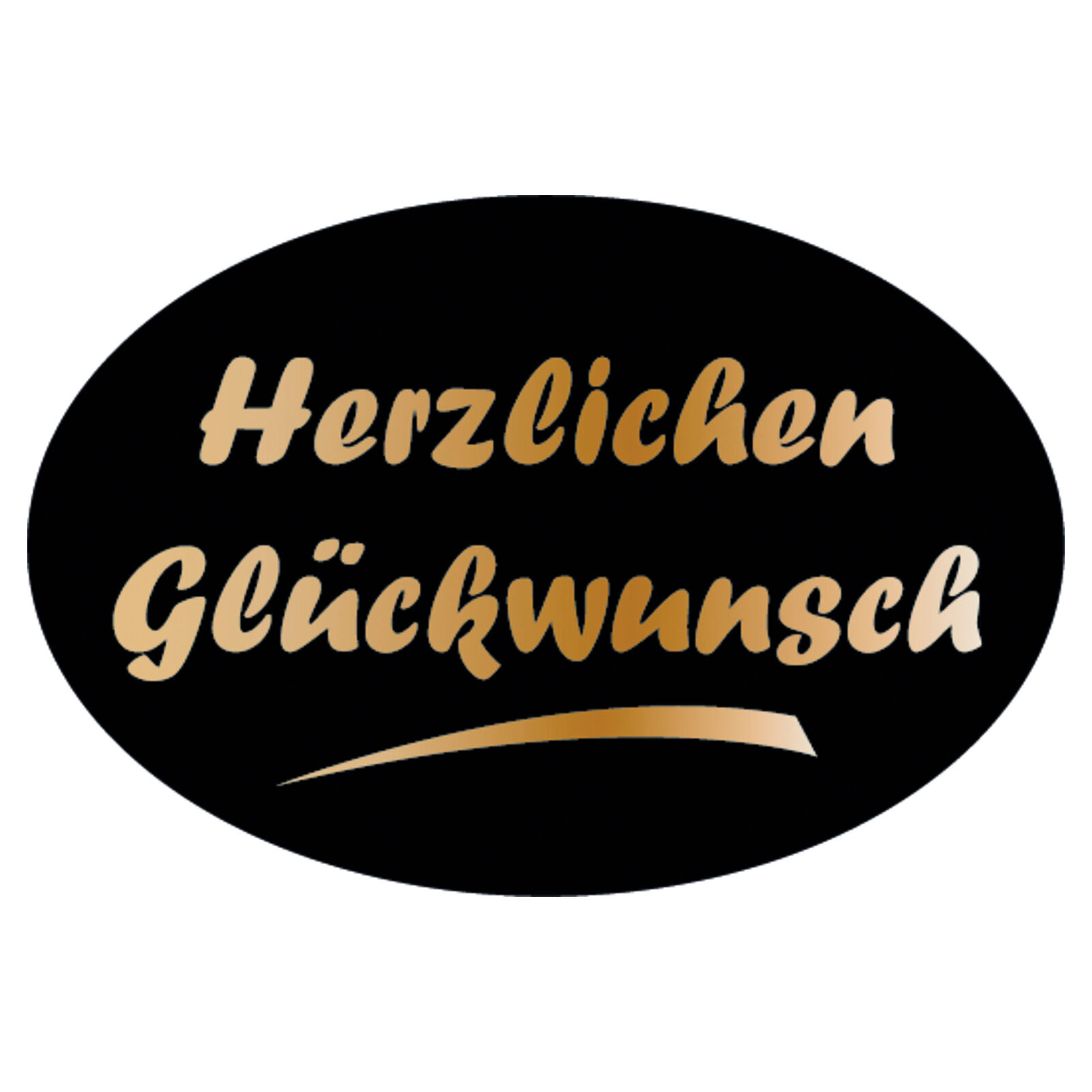 500 Schmucketiketten Herzlichen Glckwunsch schwarz/gold