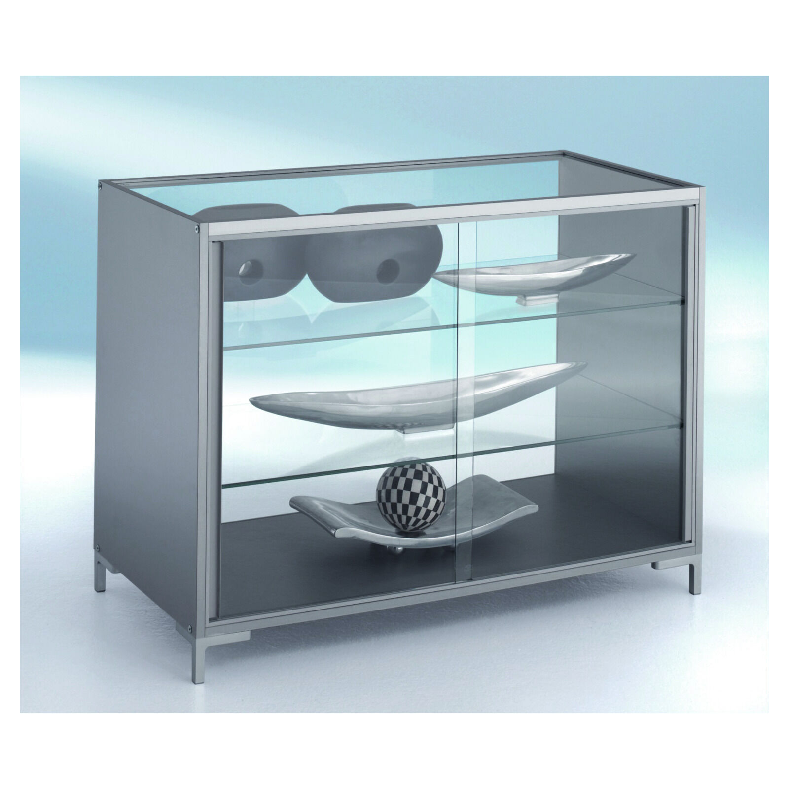 Vitrine Trend, Schiebetren mit Schlo