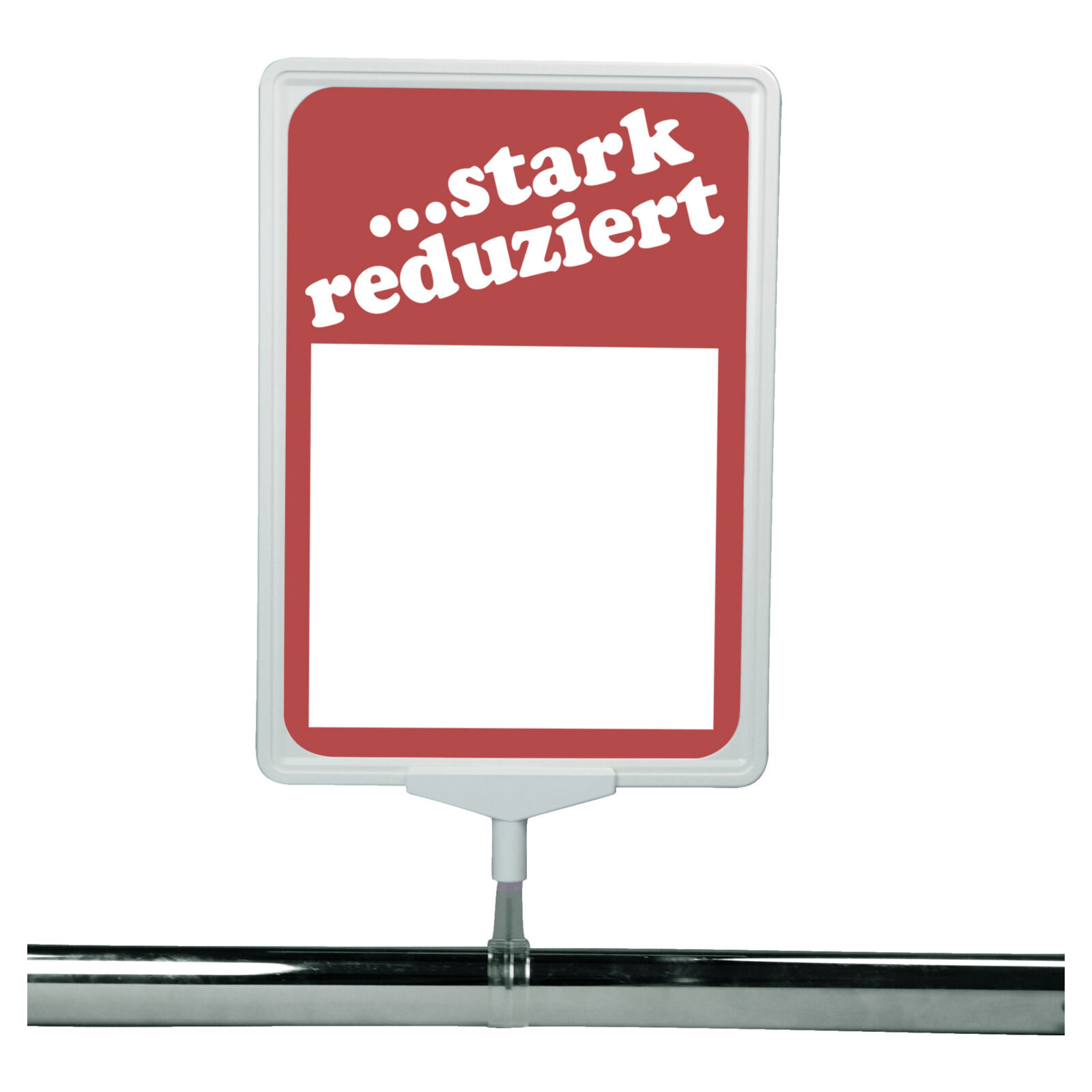 Plakatrahmen mit Ovalrohrklemme