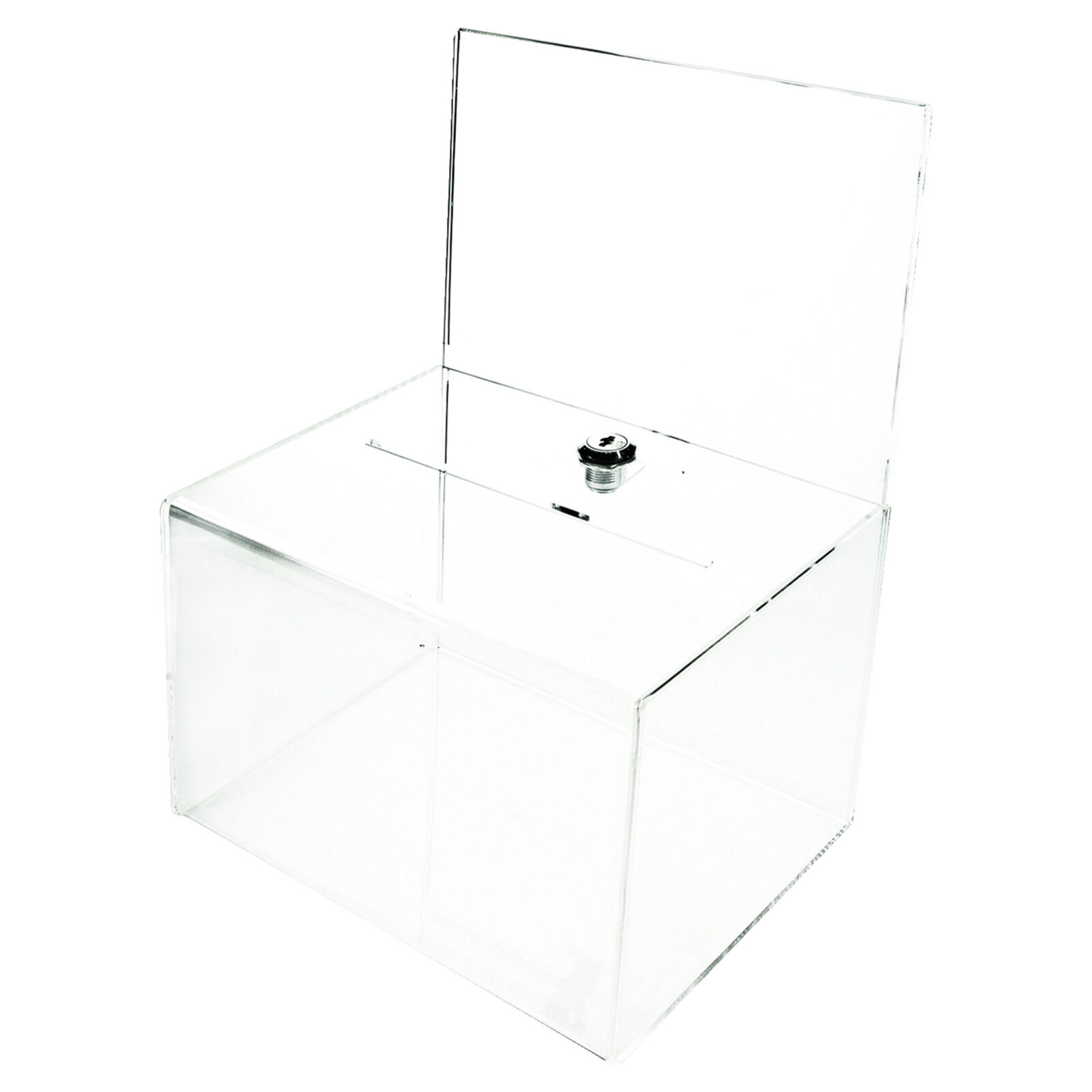 Acryl-Spendenbox mit Blatteinschub Bild 3