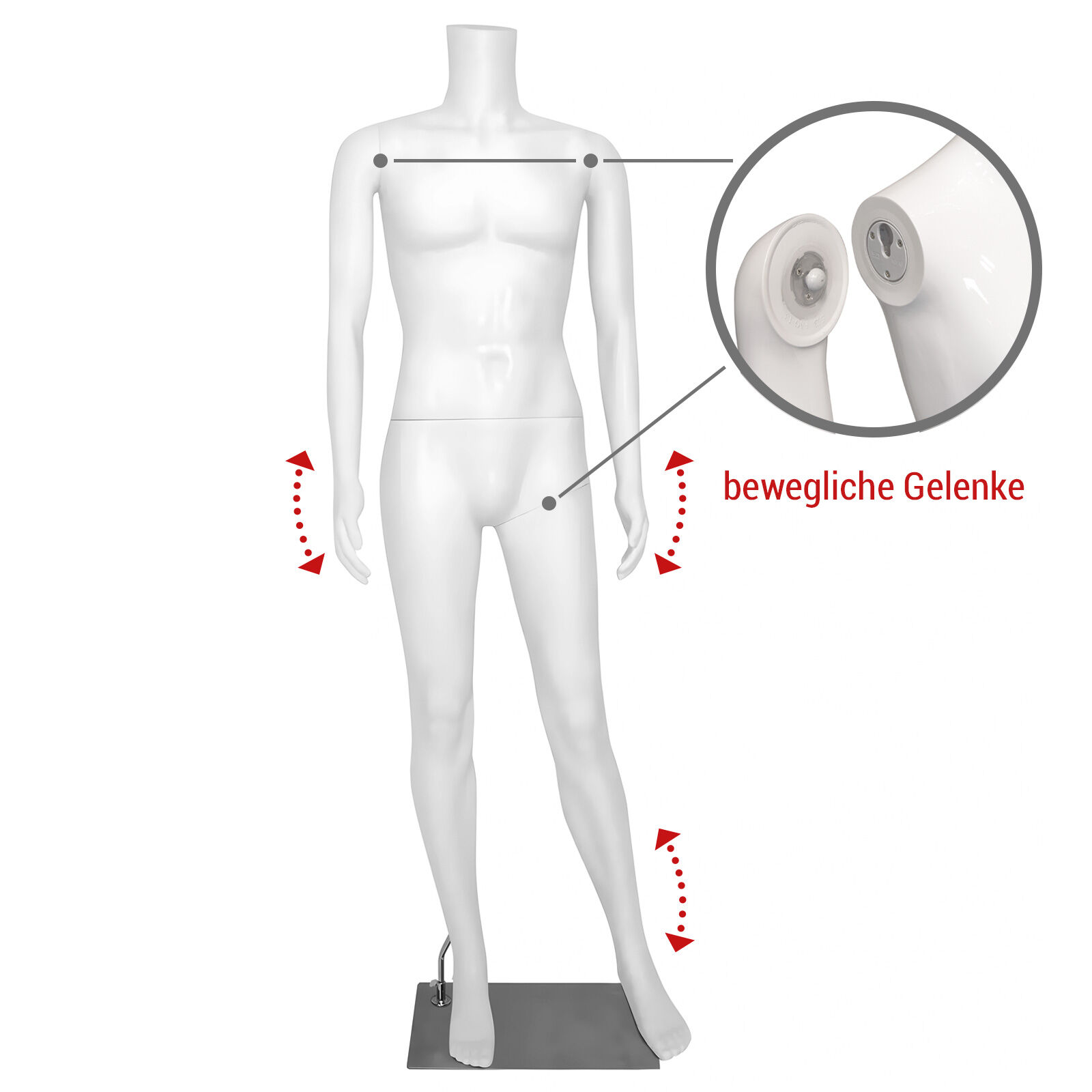 Schaufensterpuppe mnnlich kopflos, wei Bild 5