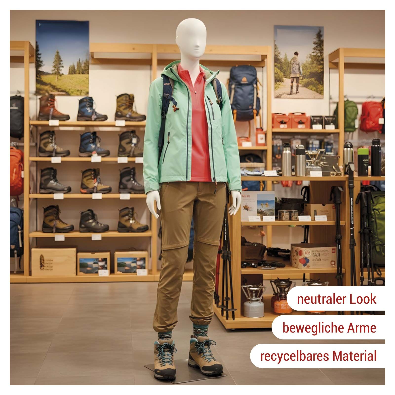 Schaufensterpuppe Optima, beige, matt Bild 2