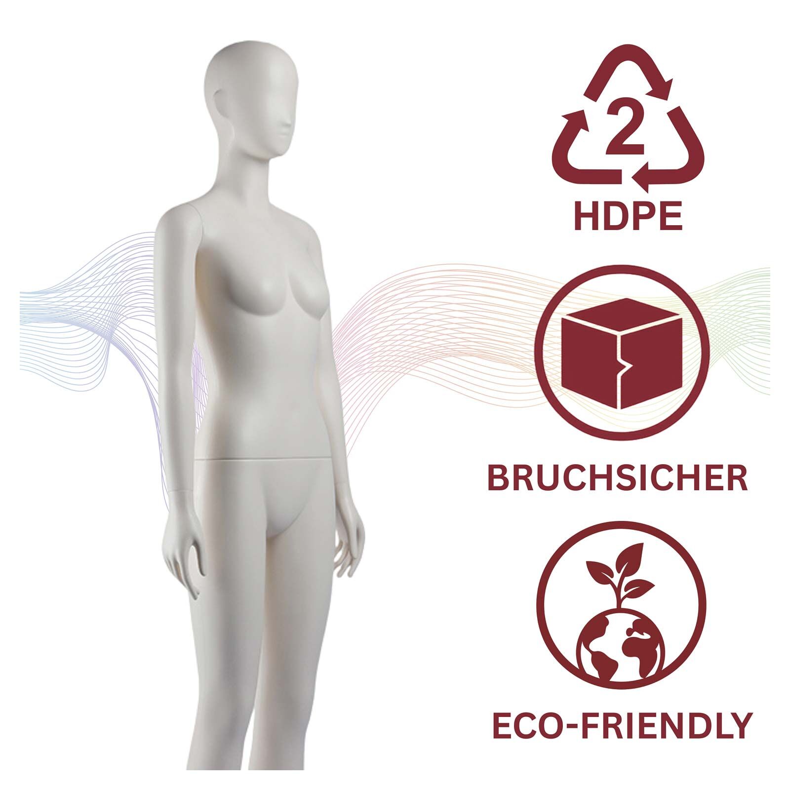 Schaufensterpuppe Optima, beige, matt Bild 3