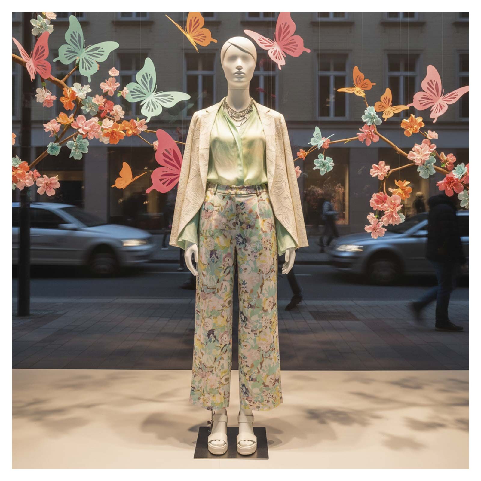 Schaufensterpuppe Sensation Semi-Abstrakt, Dame Pos. 3, wei� Bild 2