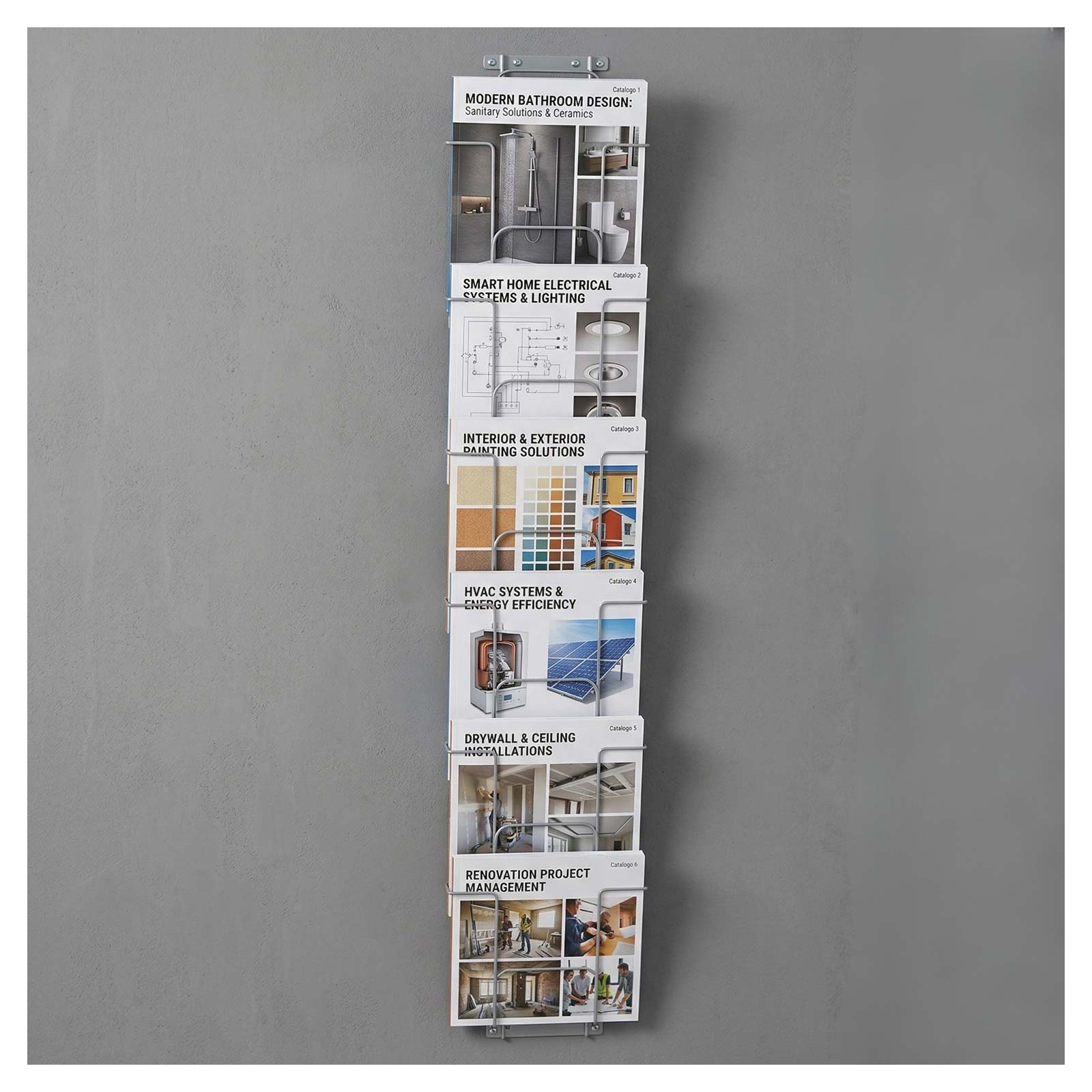 Draht-Wandprospekthalter 6xA4