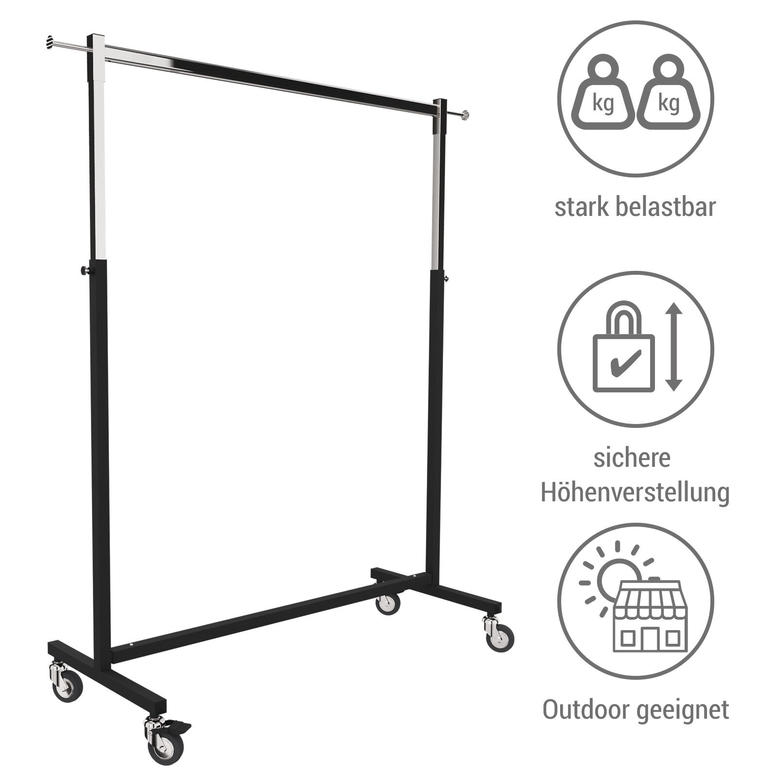 Rollstnder Sina, schwarz Bild 3