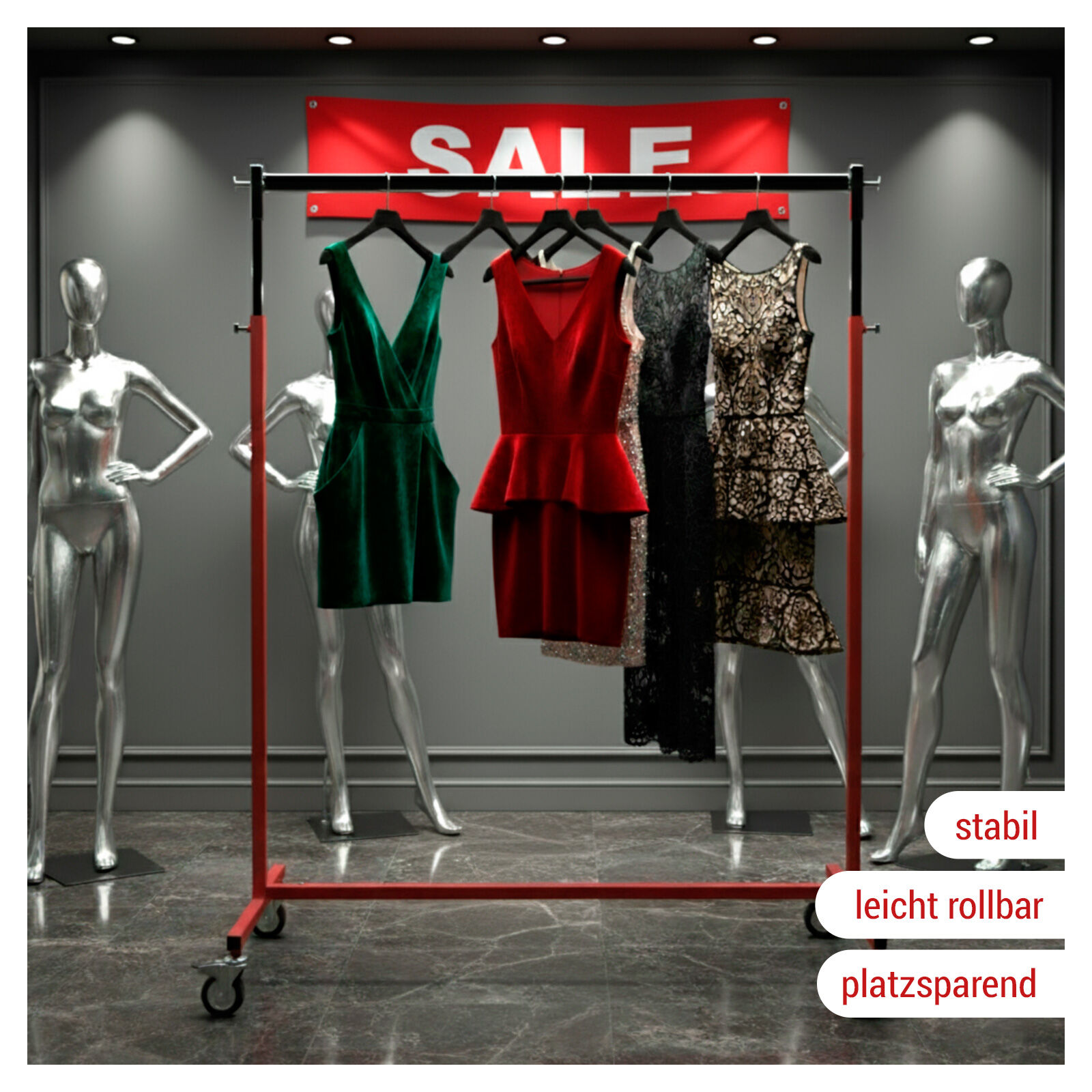 Rollstnder Sina rot Bild 2