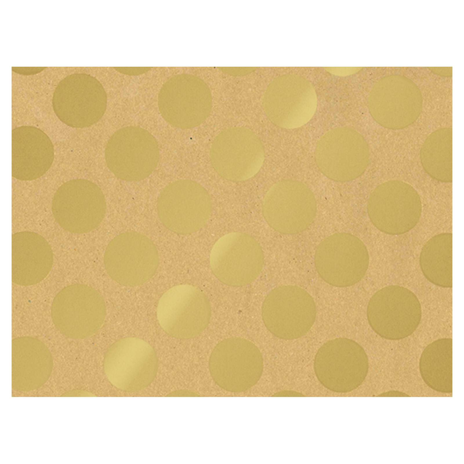 Recycling-Geschenkpapier Punkte, gold 50cm:100m