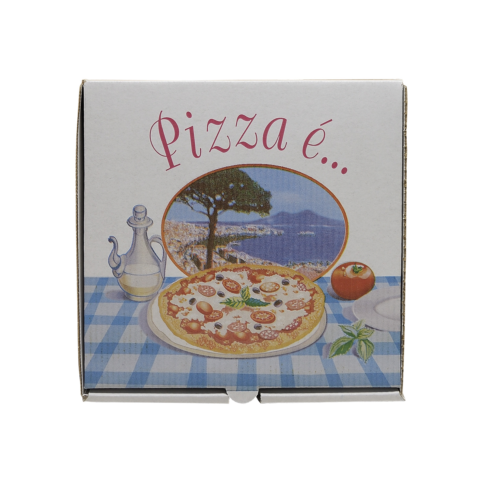 Pizzakarton 20x20x4 cm wei, VE 100 Stck Bild 2