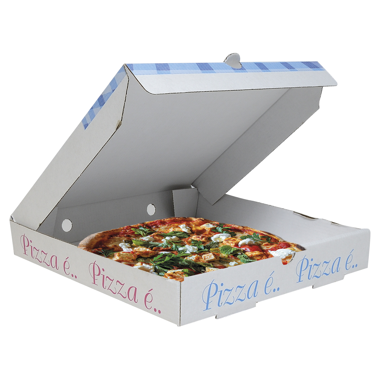 Pizzakarton 26x26x4 cm wei, VE 100 Stck Bild 3