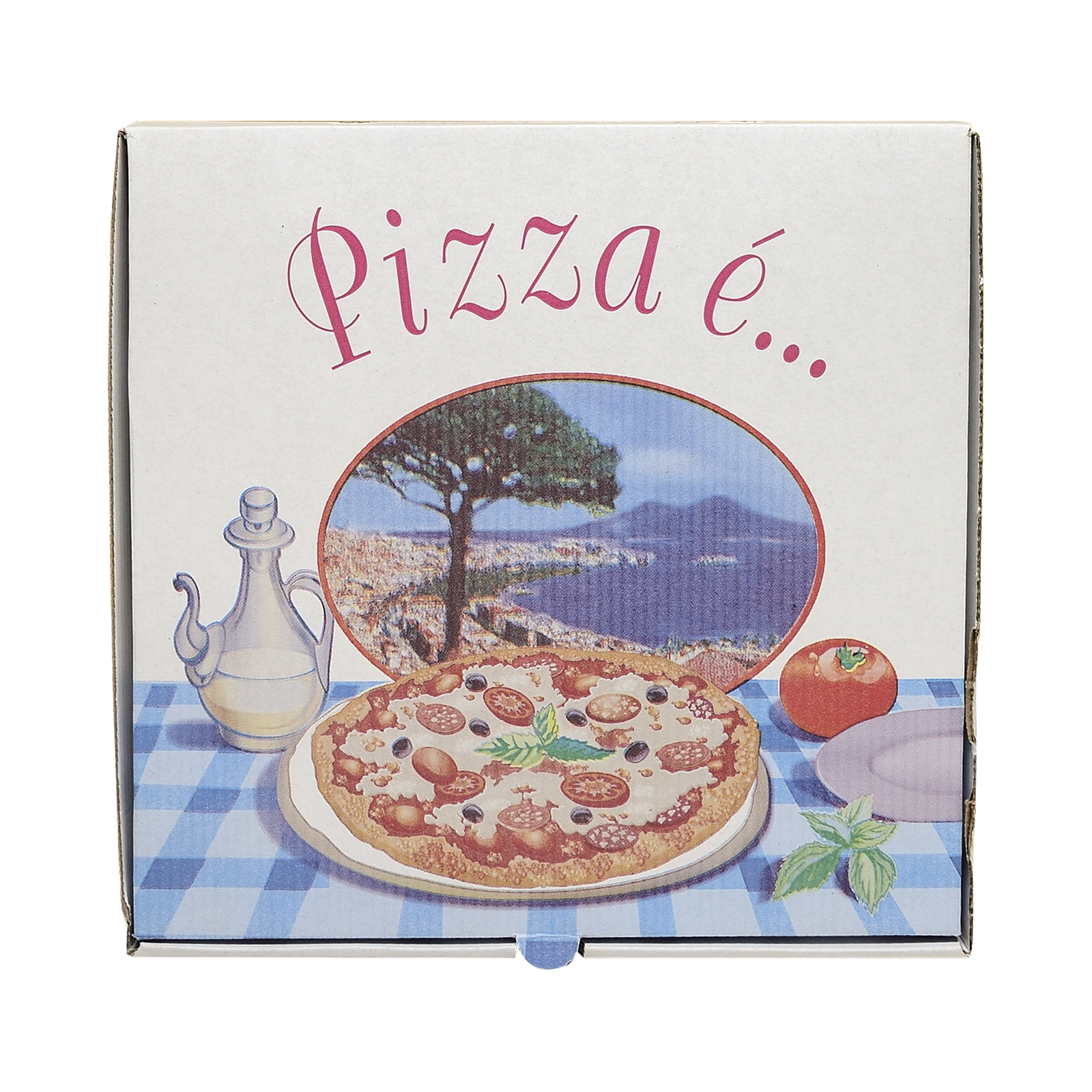 Pizzakarton 26x26x4 cm wei, VE 100 Stck Bild 2