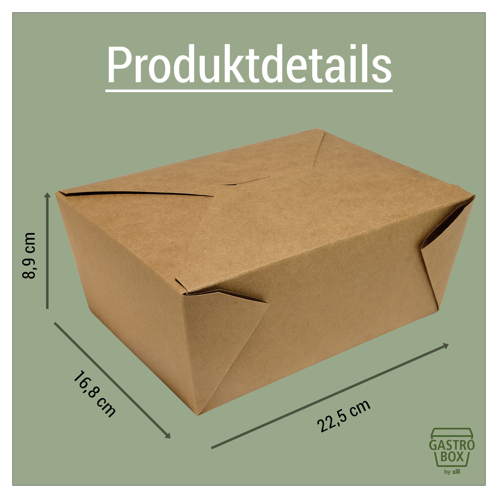 Food-Box XL eckig 22,5x16,8 cm, VE 40 Stck Bild 2