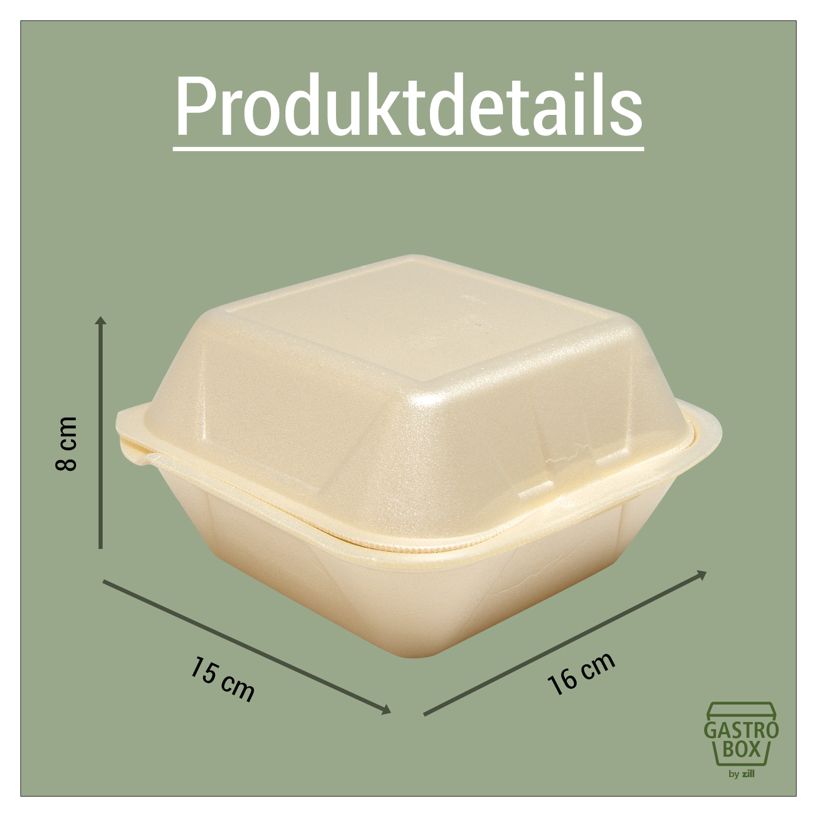 Hamburger-Box INDE 1659 IP6 Beige, VE 125 Stck Bild 2