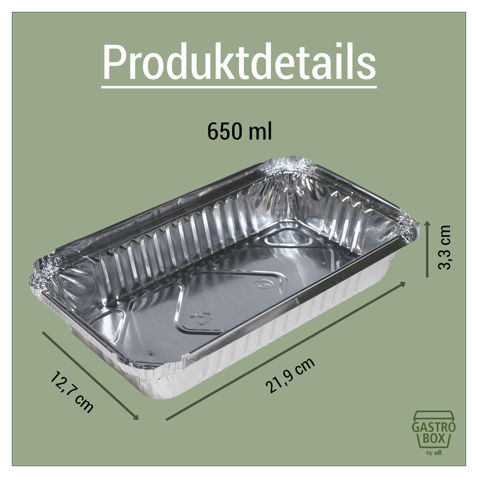 Aluschalen 650ml, VE 100 Stck Bild 2