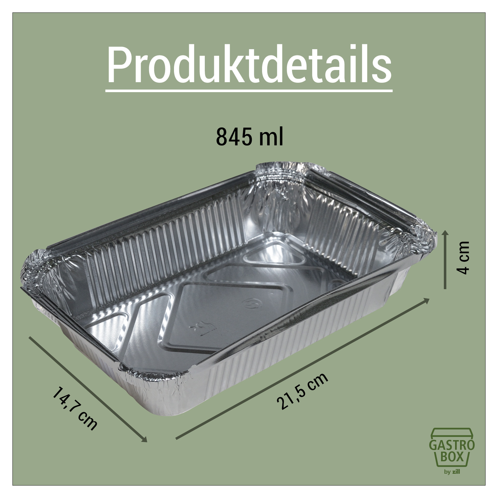Aluschalen 845 ML, VE 100 Stck Bild 2