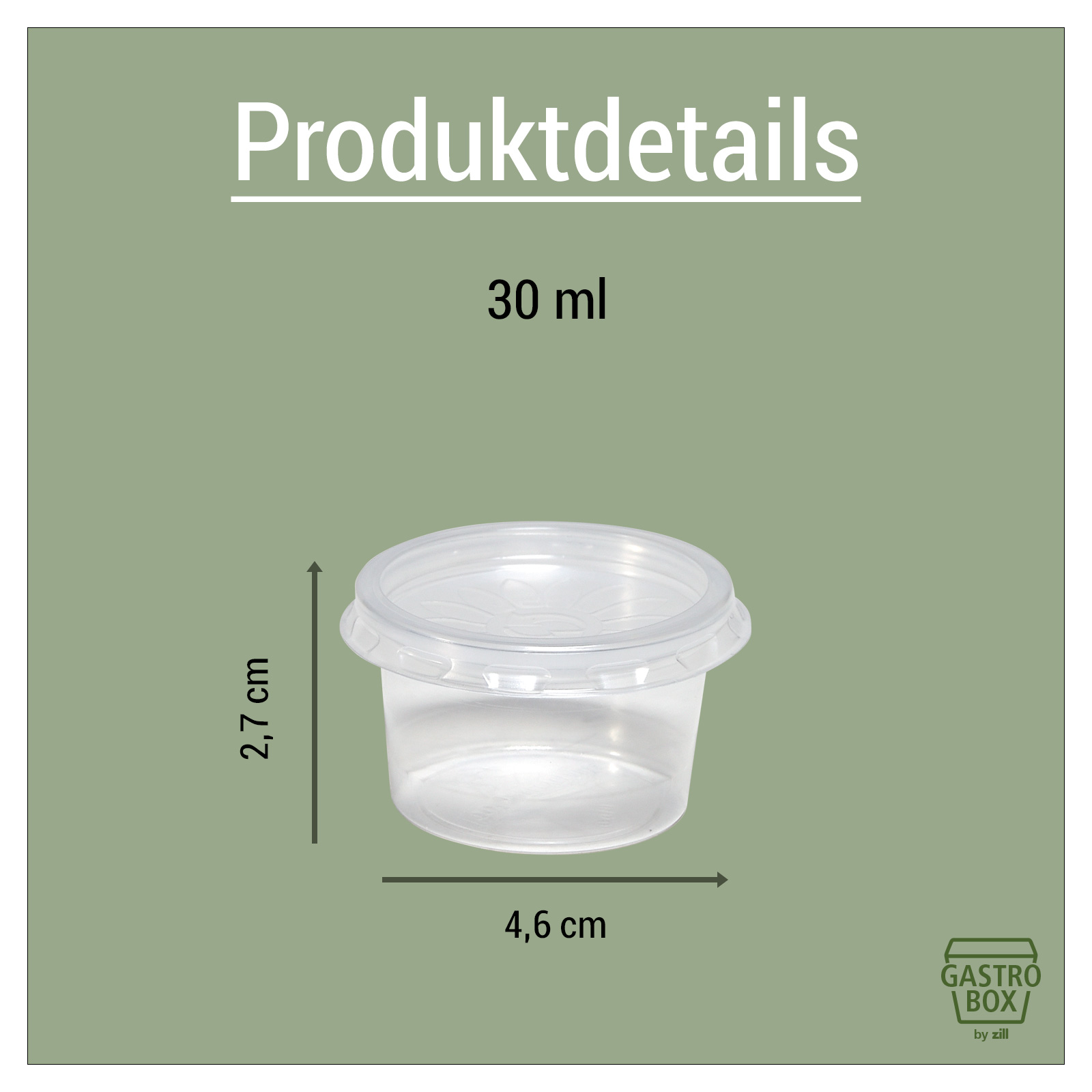 Feinkostbecher 30ml. mit Deckel 500St Bild 2