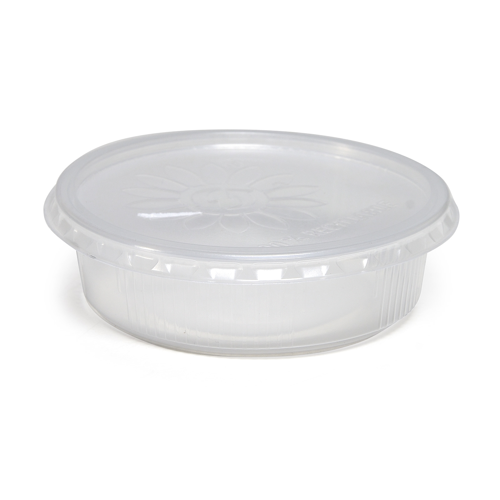 Becher mit Deckel PP rund 125g. transparent, 250St