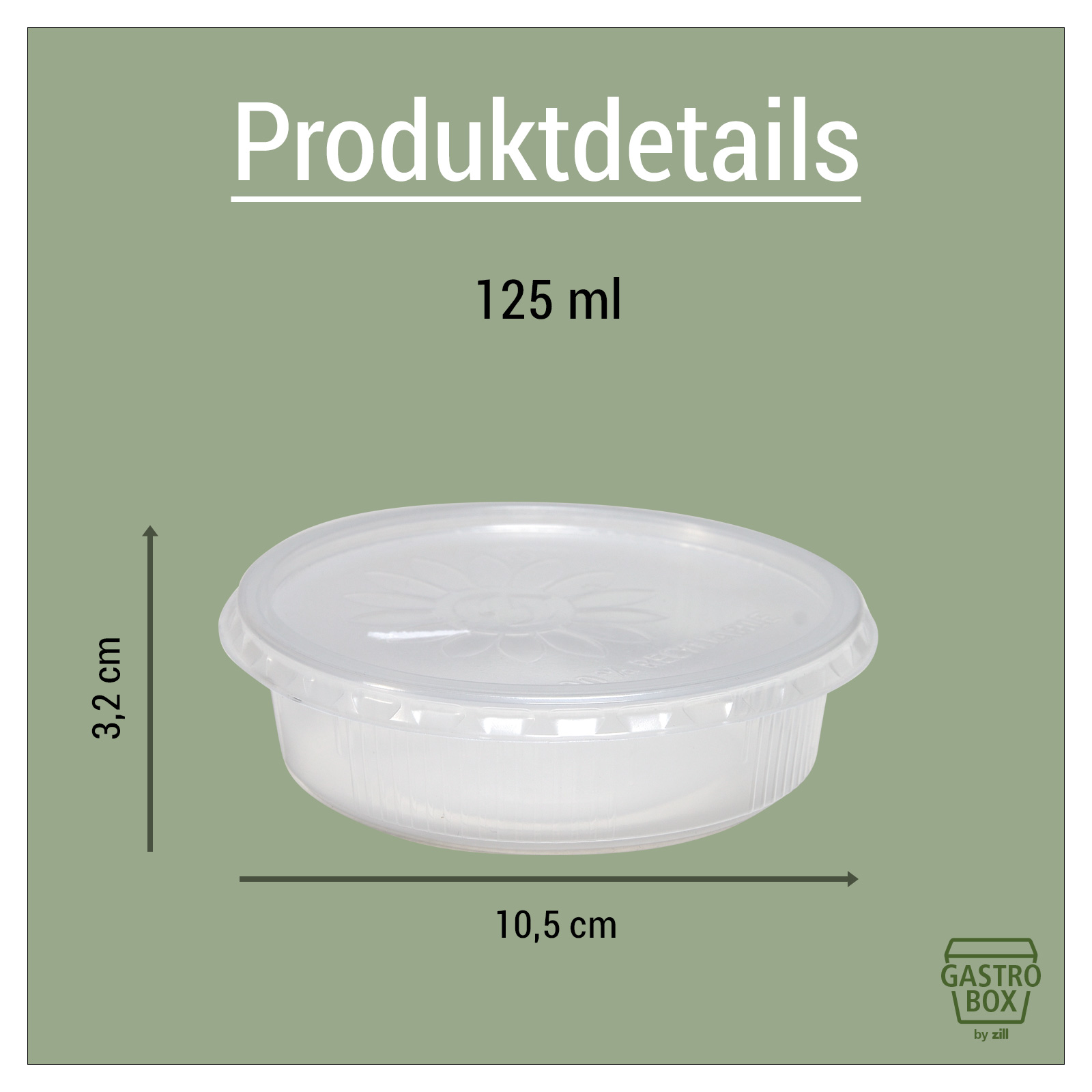Becher mit Deckel PP rund 125g. transparent, 250St Bild 2