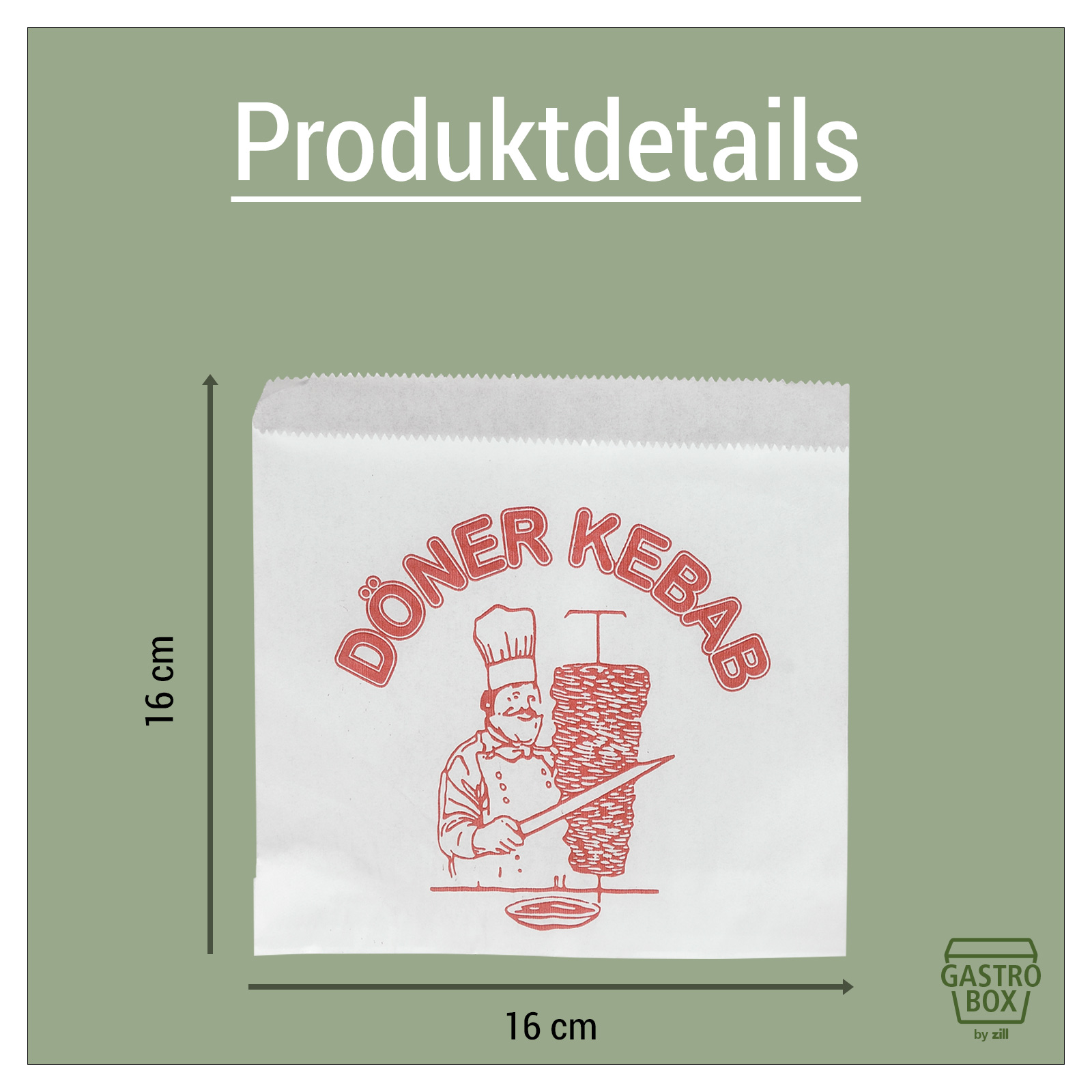 Dner-Beutel wei 16x16cm, 1 kg Bild 2