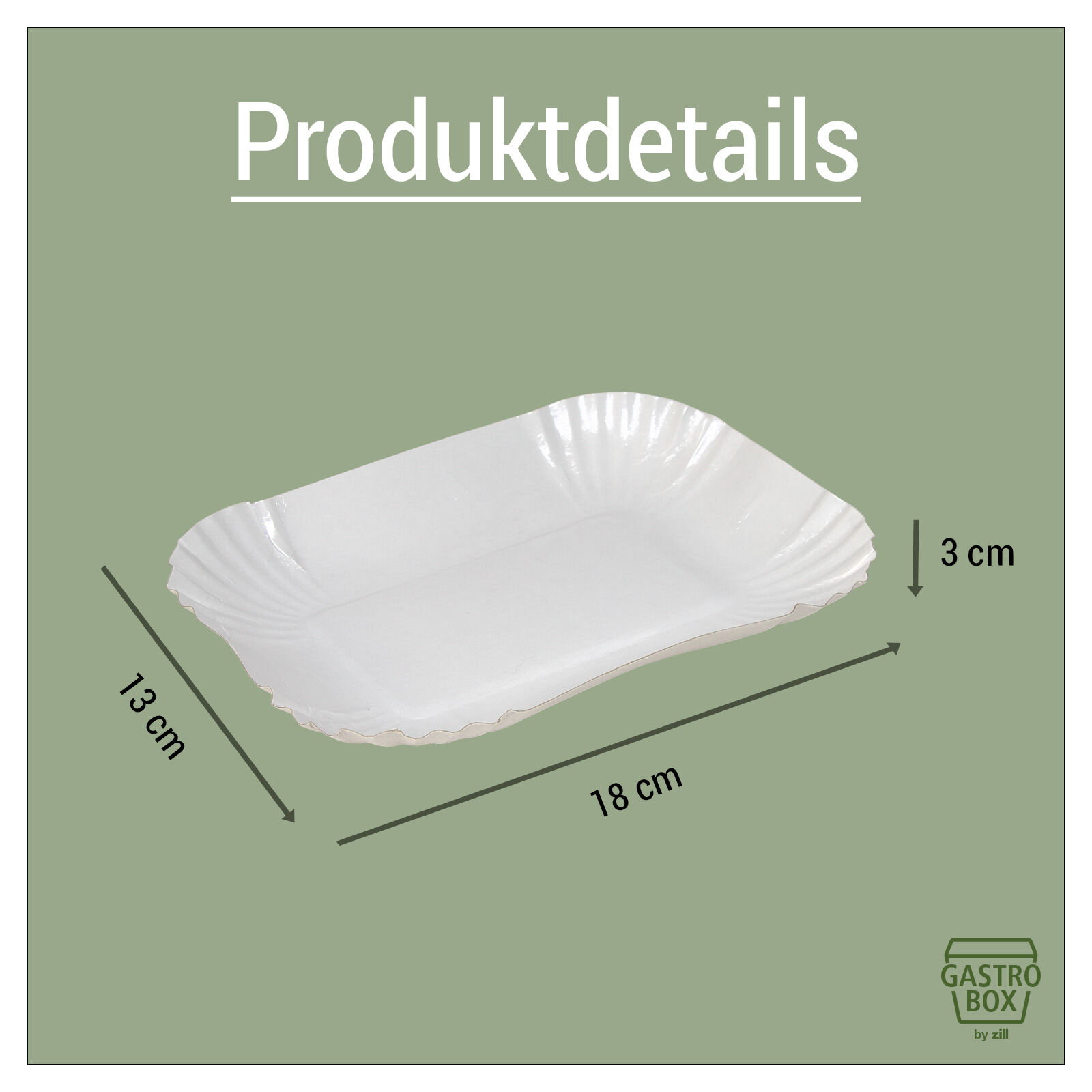 Pappschalen wei 13x18x3cm, 250St. Bild 2