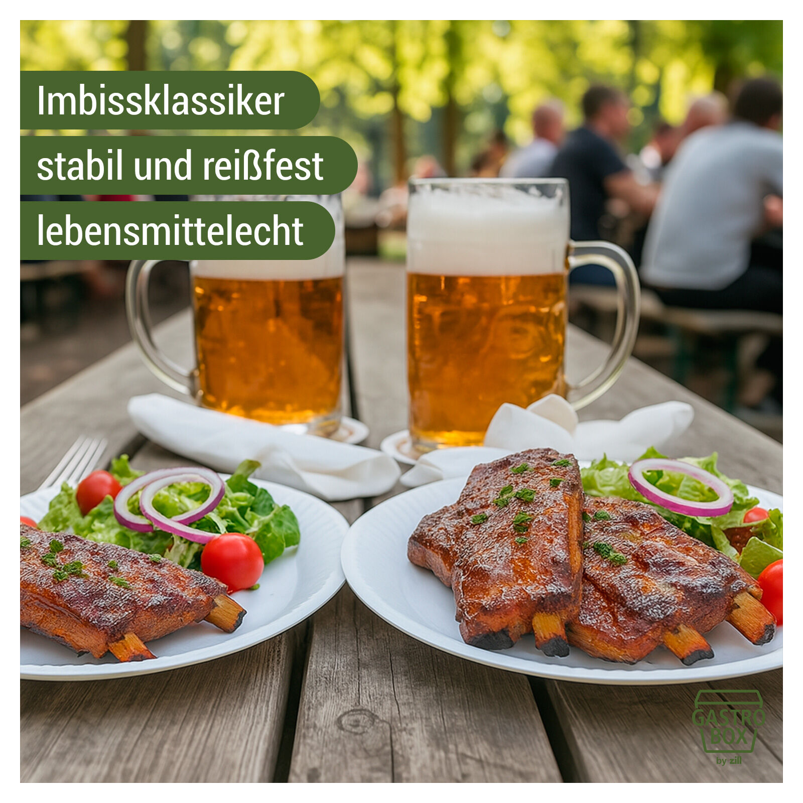 Pappteller  23cm, 100St. Bild 3