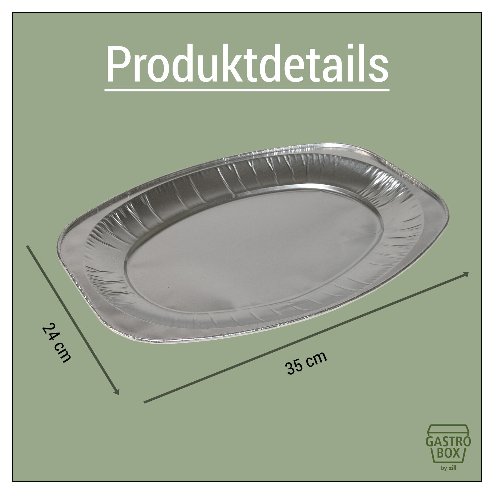 Alu-Partyplatte D35x24 oval, 10St. Bild 2