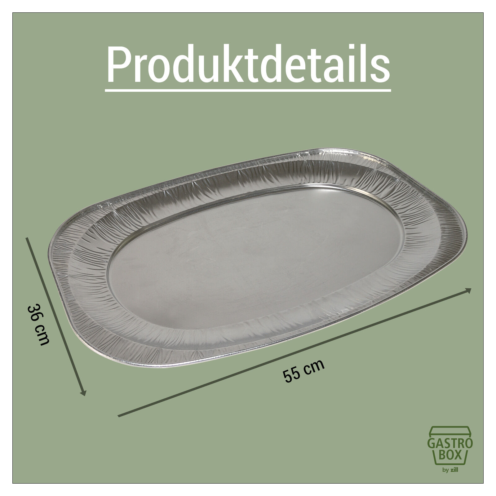 Alu-Partyplatte D55x36 oval, 10St. Bild 2