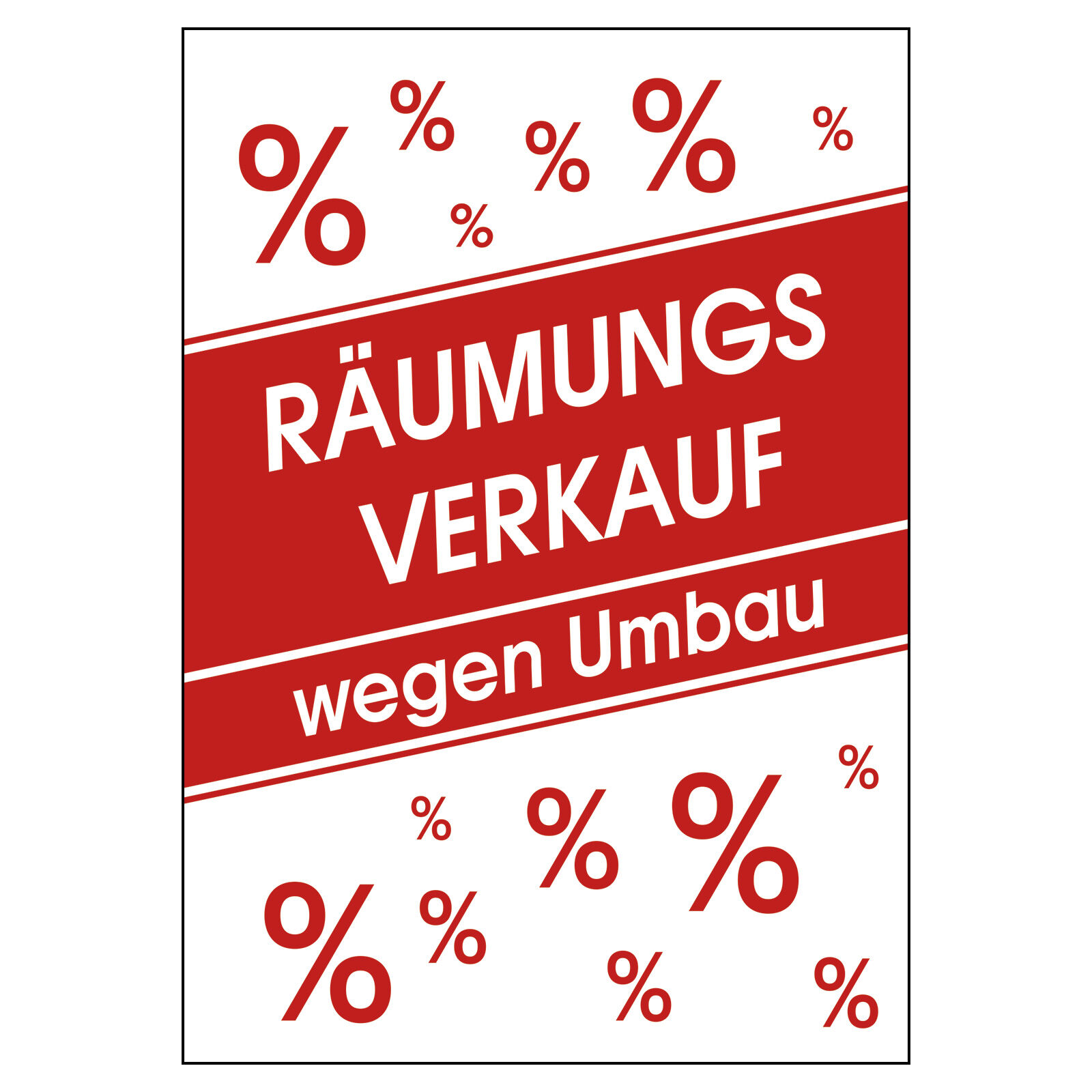 Plakat %%% Rumungsverkauf wegen Umbau %%% DIN A1 Bild 2