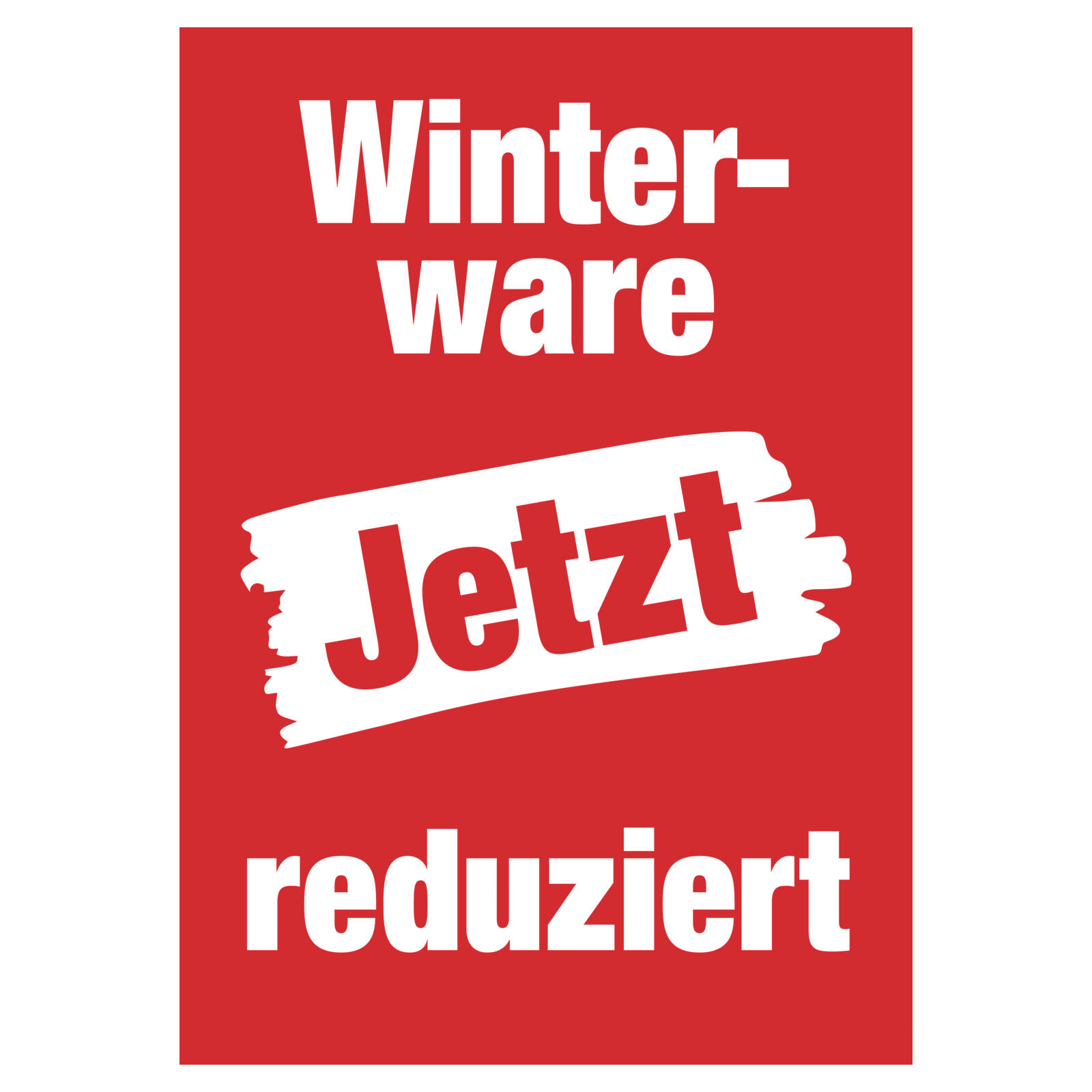 Plakat Winterware jetzt reduziert DIN A1