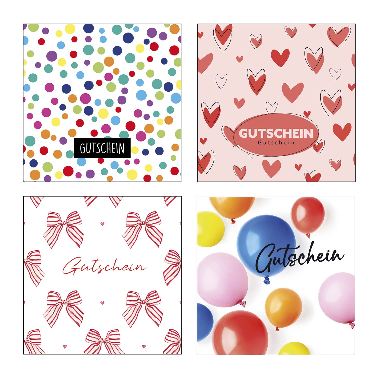 Gutschein-Sortiment Any Time Konfetti