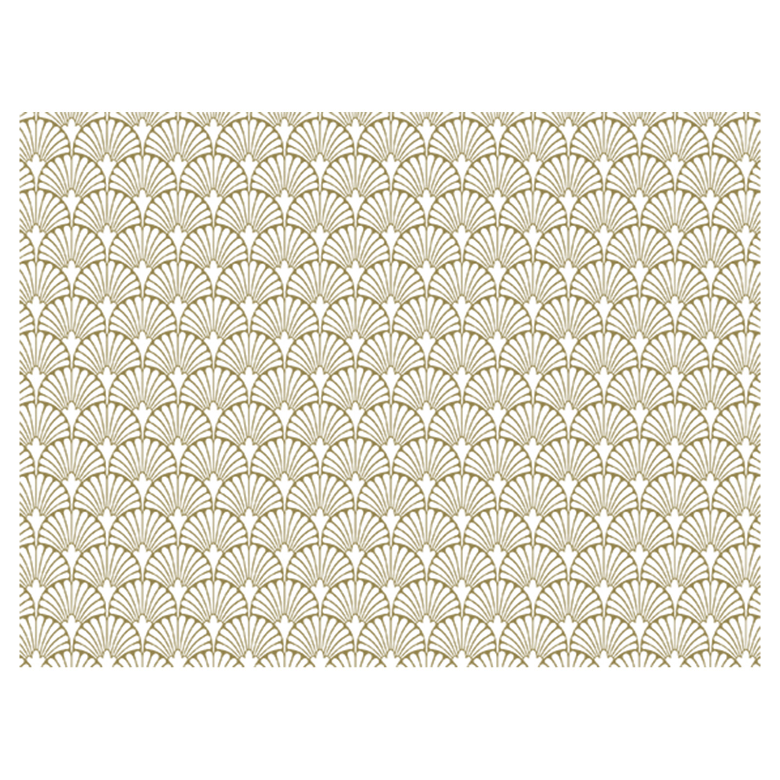 Geschenkpapier Artdeco wei-gold, 50cm:100m