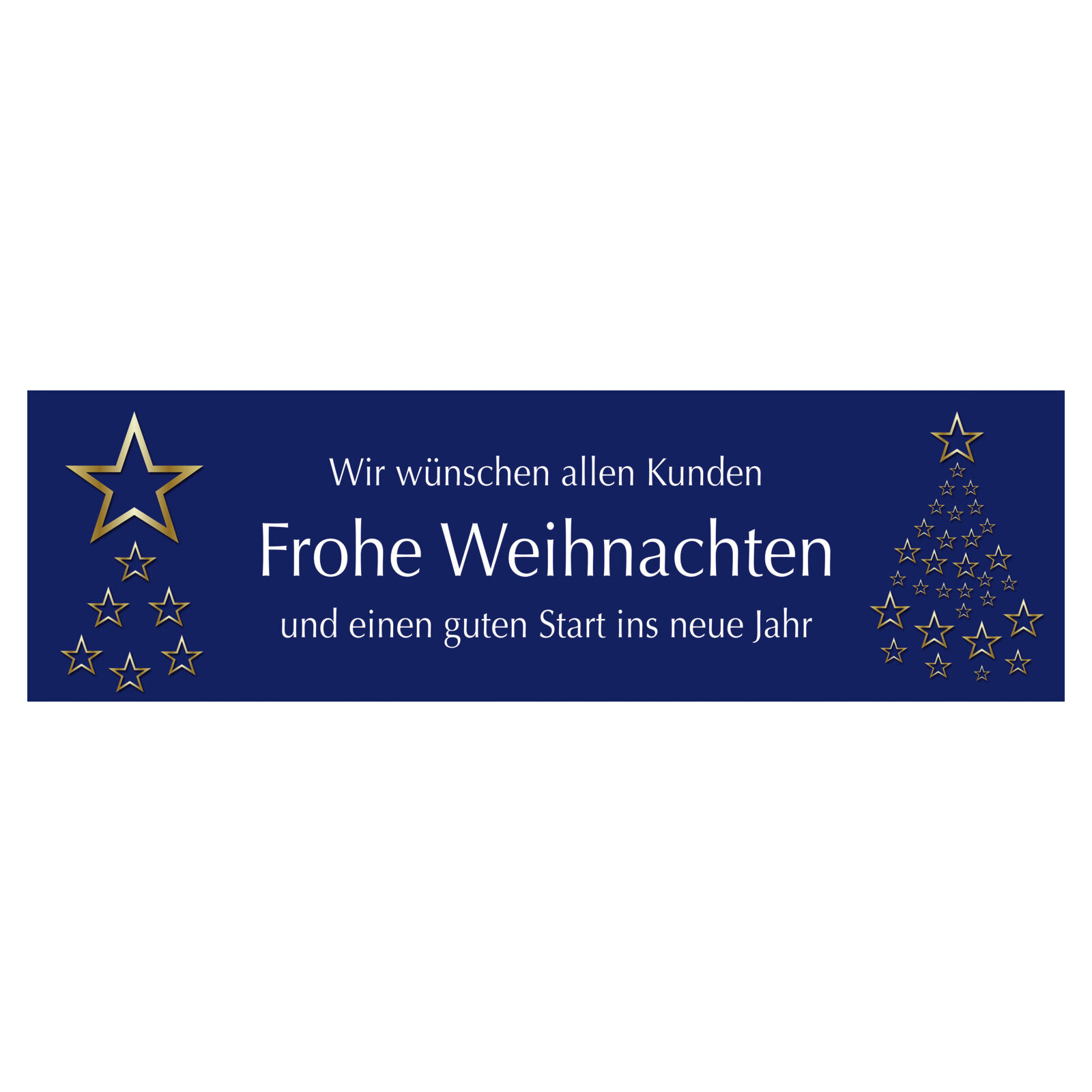 Papierplakat Frohe Weihnachten 100x30cm