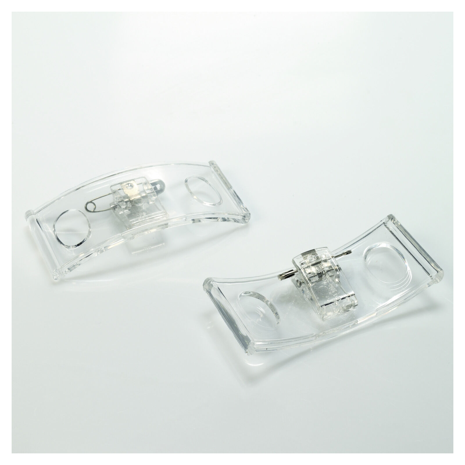 Namensschild Zillux mit Nadel, gebogen 80x32 mm Bild 2
