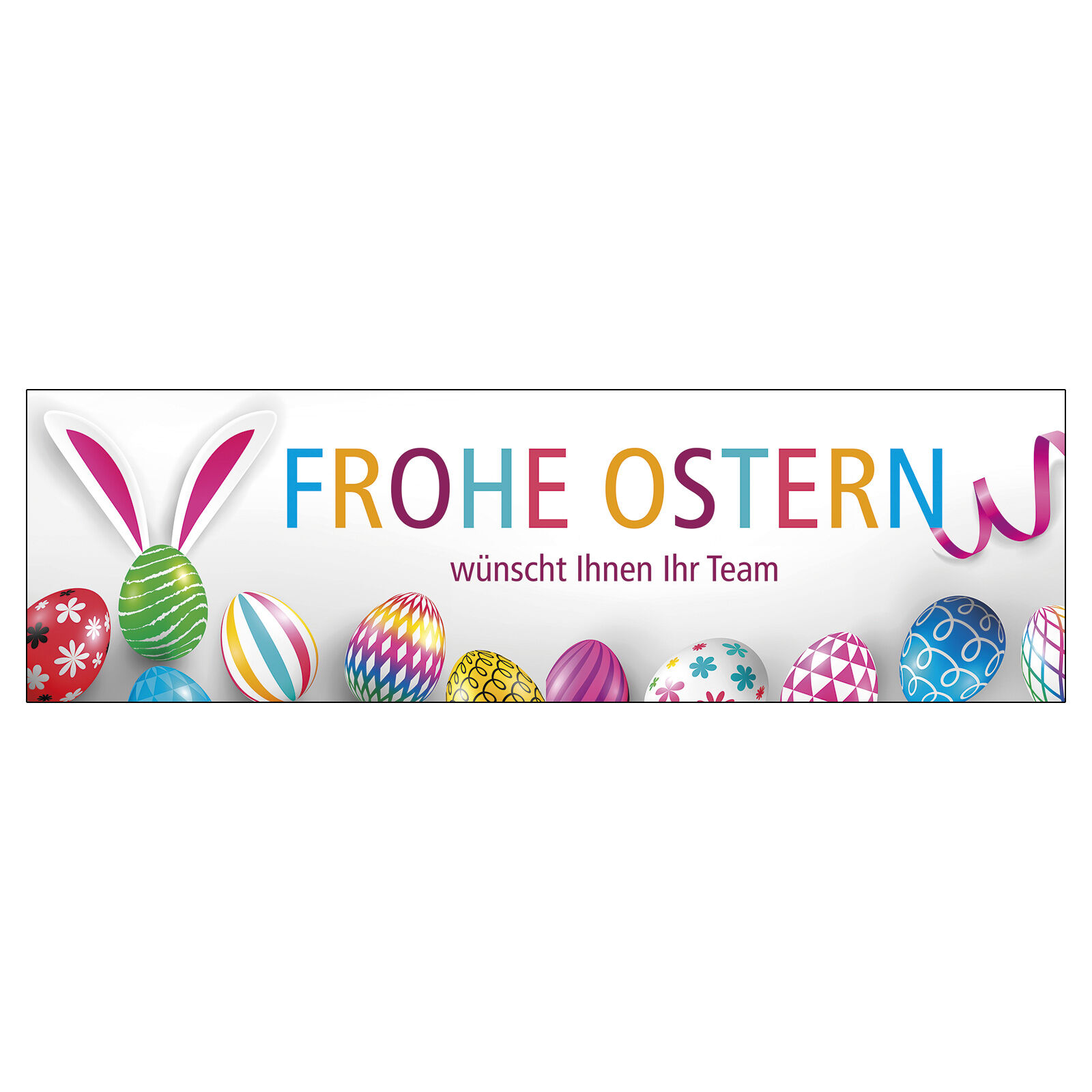 Papierplakat Frohe Ostern, 100x30 cm