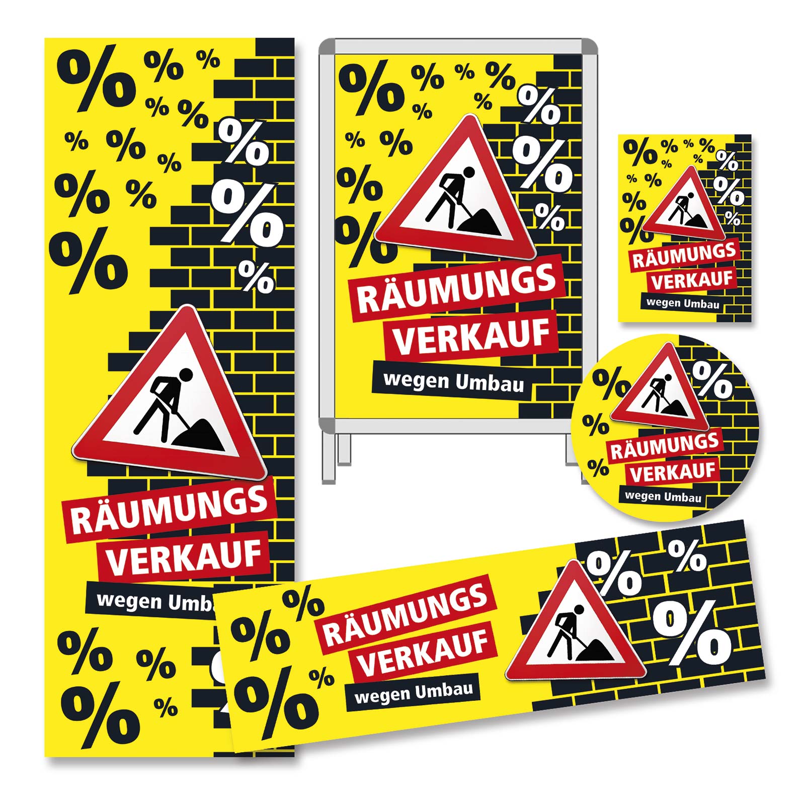 Plakat-Sortiment R�umungsverkauf, 5-teilig
