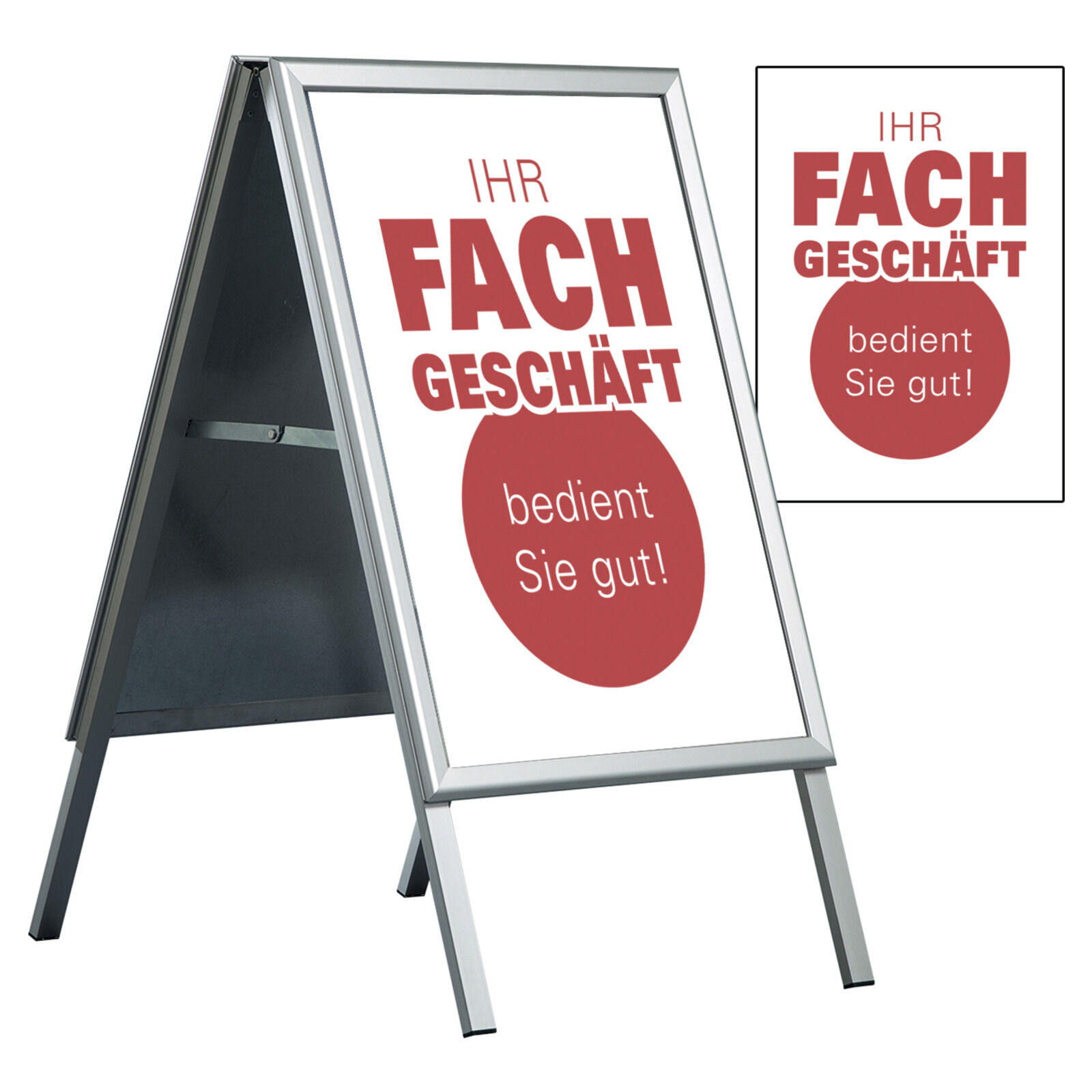 Kundenstopper Classic DIN A1 inkl. 2 Plakate Ihr Fachgeschäf