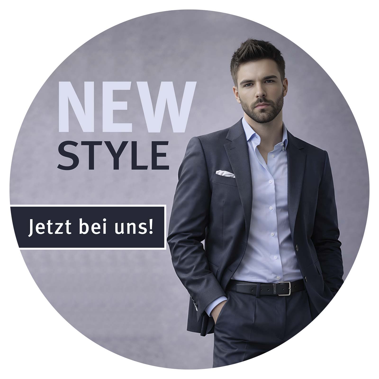 Ankleber New Style Herrenmode, � 32 cm